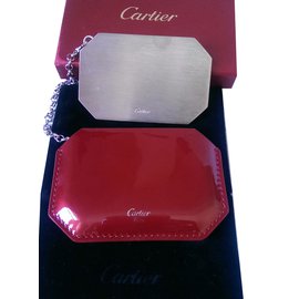 Cartier-Borsa, portafoglio, Astuccio-Argento