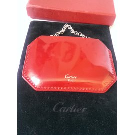 Cartier-Borsa, portafoglio, Astuccio-Argento