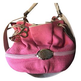 Lancel Handbag Pink White