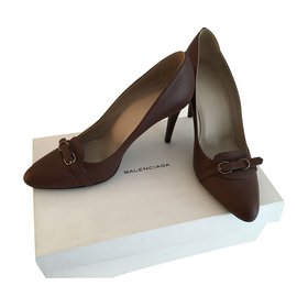 Balenciaga-Heels-Dark brown