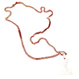 Yves Saint Laurent-Pendant necklace-Golden