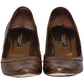 Autre Marque Pucci Verdi Leather Pumps Brown Brown