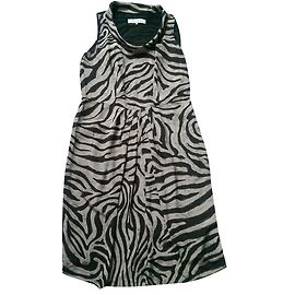 Vestido Gerard Darel de seda estampado marrom bege Marrom Bege