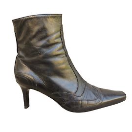 Bottines en cuir noir Stéphane Kelian Noir