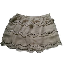 Minissaia Maje Tangible creme de viscose Cru