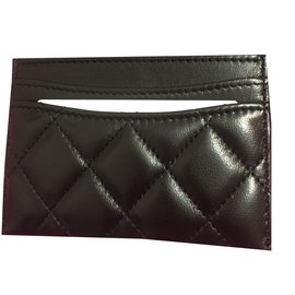 Chanel-Bolsa, carteira, caso-Preto