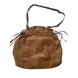 Sac à main Vanessa Bruno en cuir marron clair à franges Marron clair