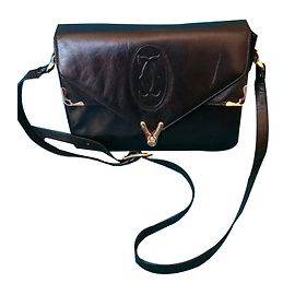 Cartier Handbag Black Golden