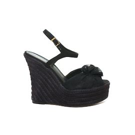 Fendi Mulas de cuña Negro