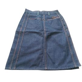 Falda Diesel de denim azul de largo a la rodilla algodón Azul