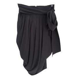 Bcbg Max Azria-BCBG draped skirt-Dark grey