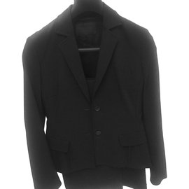 Prada Black Polyester Pantsuit Black