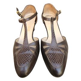Salvatore Ferragamo Salomé Leather Sandals Brown Brown