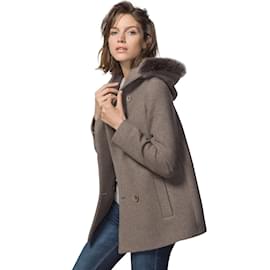 Massimo Dutti Coat Brown Taupe