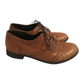 Autre Marque-Vagabond Derbies en cuir-Caramel