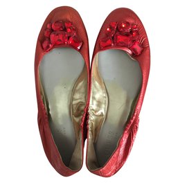 Guess-Sapatilhas de ballet-Vermelho