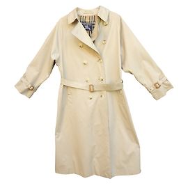Gabardina Burberry Beige de Algodón Beige