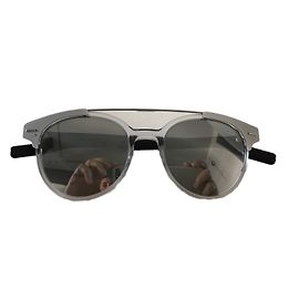 Christian Dior Cravatta nera220S Argento