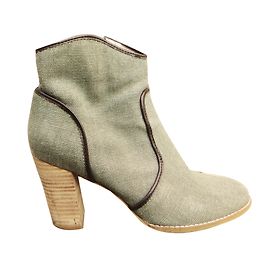 Mellow Yellow Stiefeletten Grau Textil Größe 40 Grau