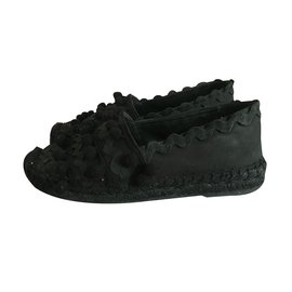 Alpargatas Maje de algodón negras Negro