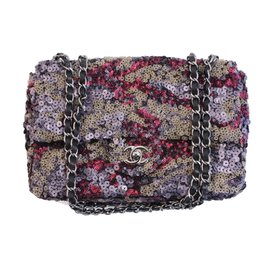 Chanel-Saco de aba única de lantejoulas-Multicor