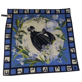 Lanvin Bufanda de seda Azul