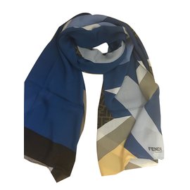 Fendi-Large stole-Blue