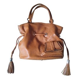 Lancel Premier Flirt Handbag Orange Leather Orange