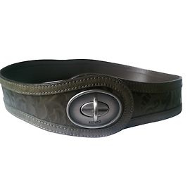 Ceinture Kenzo en cuir kaki Kaki