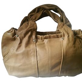 Uterque Lambskin Handbag Brown Brown