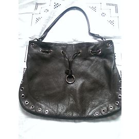 Furla Leather Handbag Dark Brown Dark brown