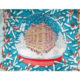 Hermès Sciarpa seta Bianco Blu