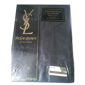 Fronhas Yves Saint Laurent de algodão preto azul bordeaux Preto Azul Bordeaux