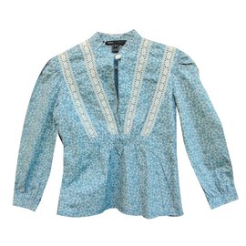 Camicetta Marc Jacobs in cotone blu ricamato Blu