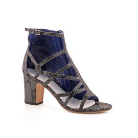 Maison Martin Margiela Asymmetrische Python Sandalen Anthrazit Anthrazitgrau