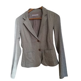 Fabiana Filippi Grey Cotton Jersey Jacket Grey
