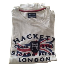 Hackett London-Camiseta superior-Blanco roto