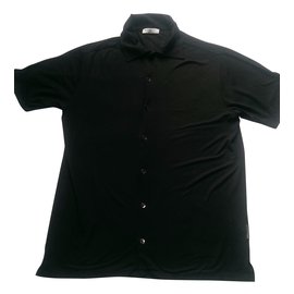 Camisa Givenchy Preta de Viscose com Mangas Curtas Preto