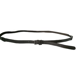 Max Mara Belt Brown Leather and Polyamide 85cm Brown