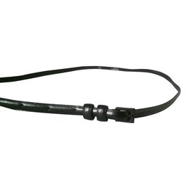 Max Mara Leather Belt Black Black