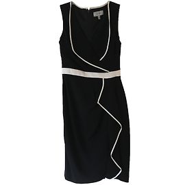 Coast Black Sleeveless V Neck Dress Black
