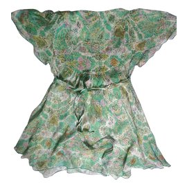 Antik Batik-Blusa de seda-Multicor