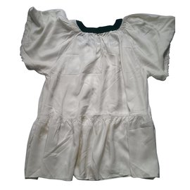 Manoush-Silk blouse-Black,Cream