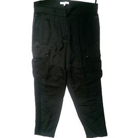 Givenchy Silk Wide Leg Pants Black Black