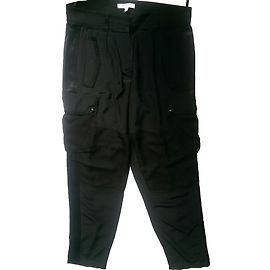 Pantaloni larghi in seta neri Givenchy Nero
