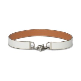 Hermès Gürtel Weiß