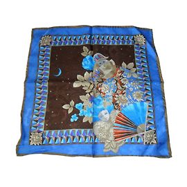 Leonard Paris nova pequena mulher mini cachecol foulard pochette máscara impressa Multicor