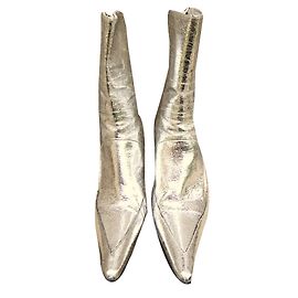 Botines Free Lance de piel plateada 37 Plata