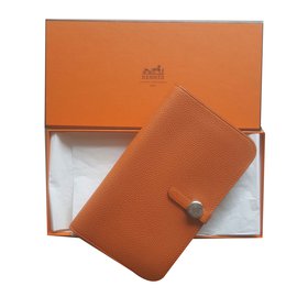 Hermès-HERMES DOGON PORTFOLIO-Laranja