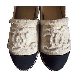 Chanel Alpargatas Negro Beige